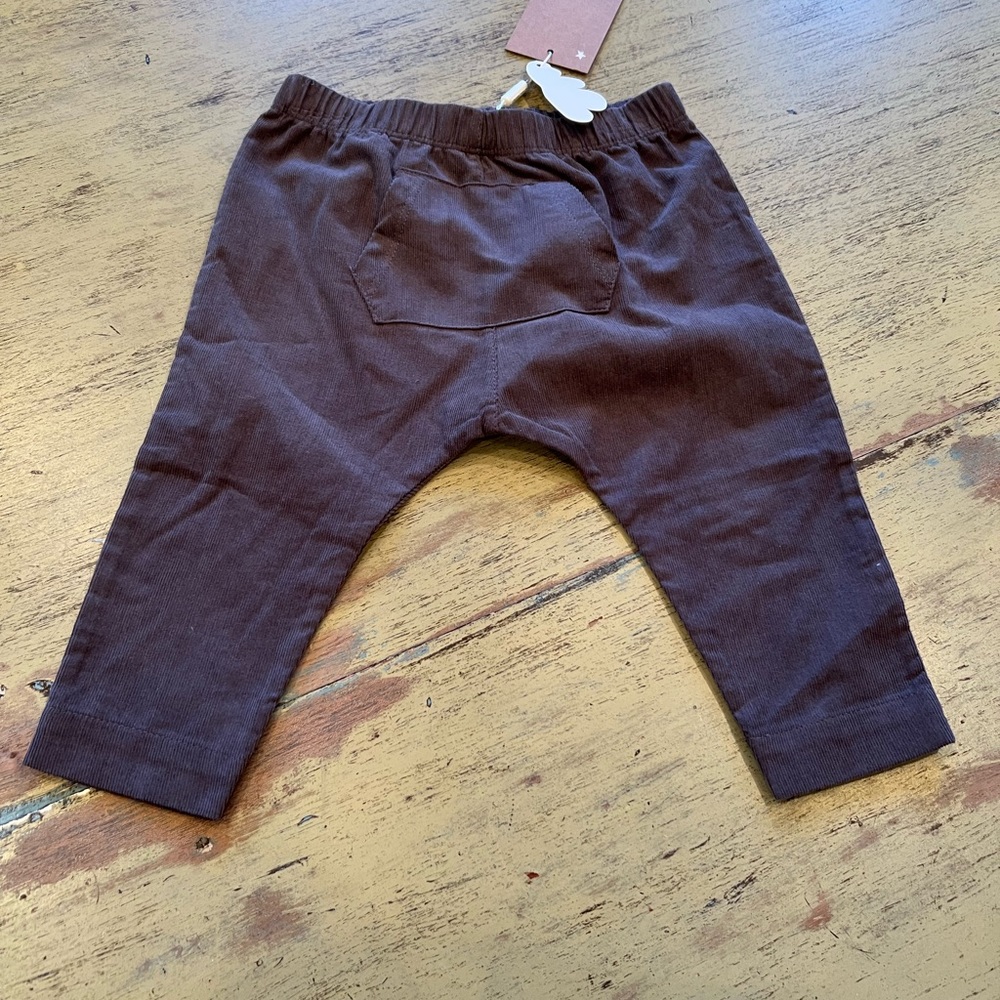 Angel Dear 6-12 month pants brown NWT